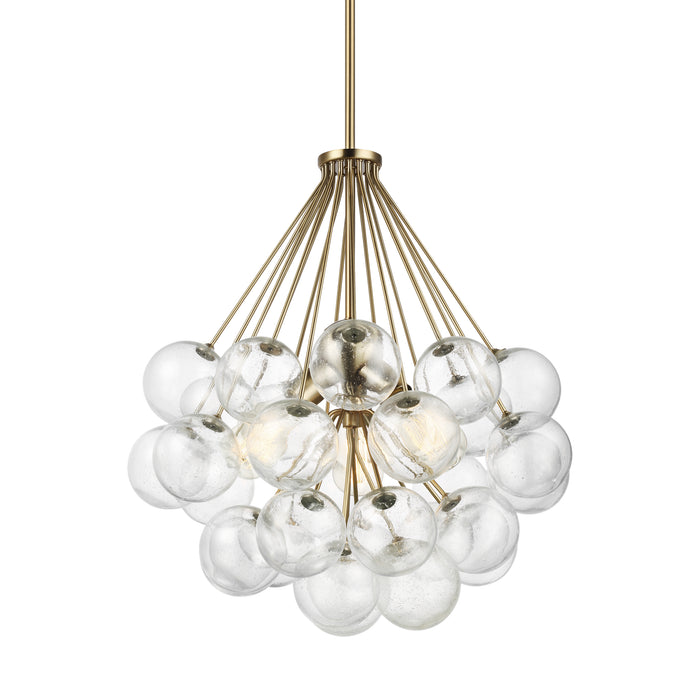 Three Light Pendant from the Bronzeville collection in Satin Bronze finish