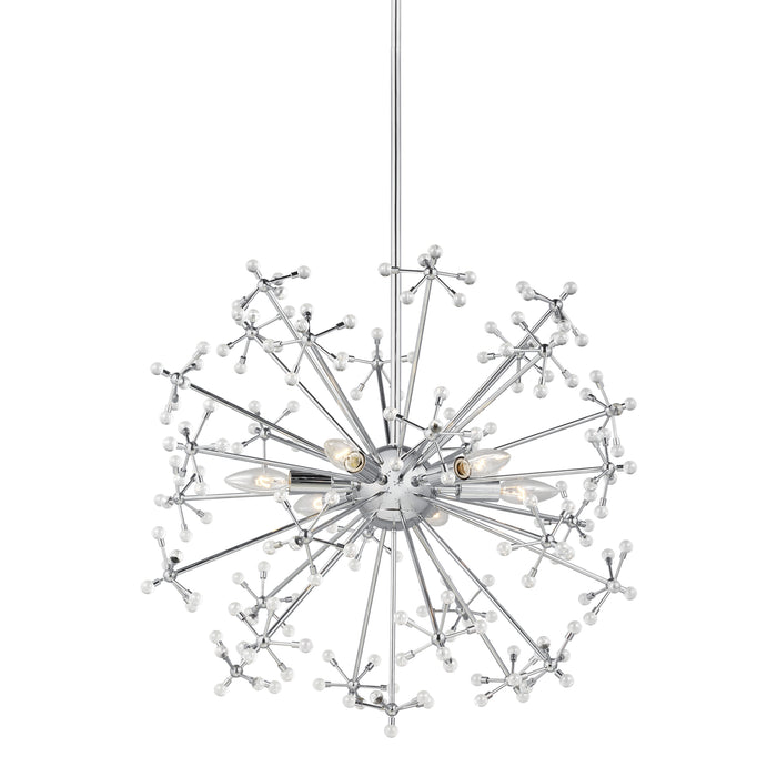 Six Light Pendant from the Davi collection in Chrome finish