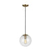 Generation Lighting - 6601801-848 - One Light Pendant - Leo-Hanging Globe - Satin Bronze
