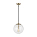 Generation Lighting - 6701801-848 - One Light Pendant - Leo-Hanging Globe - Satin Bronze