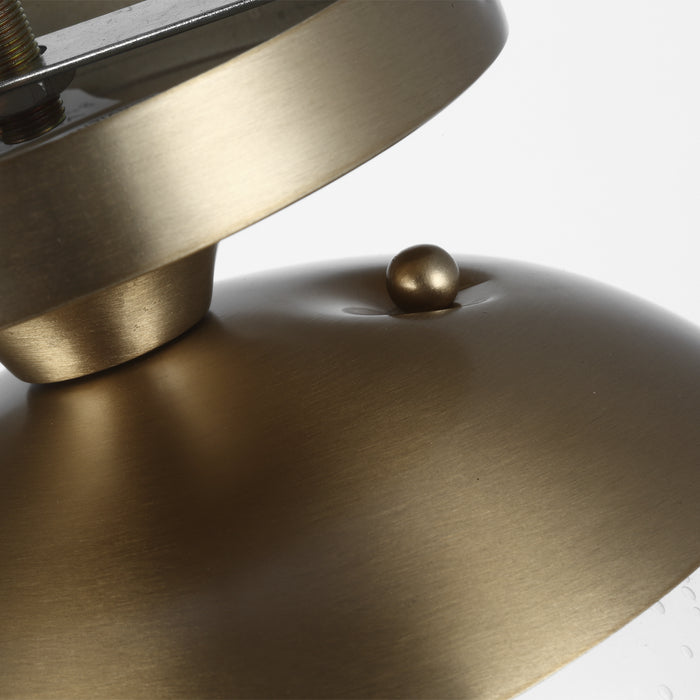 One Light Wall / Ceiling Semi-Flush Mount from the Leo-Hanging Globe collection in Satin Bronze finish