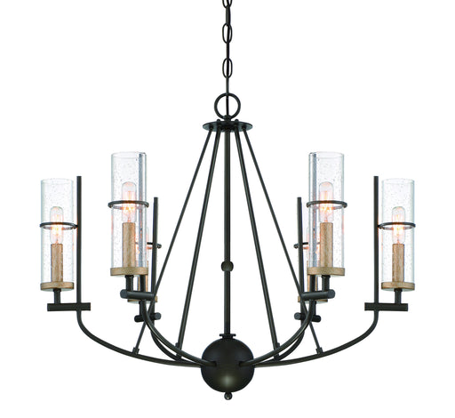 Minka-Lavery - 4087-107 - Six Light Chandelier - Sussex Court - Smoked Iron W/Aged Gold