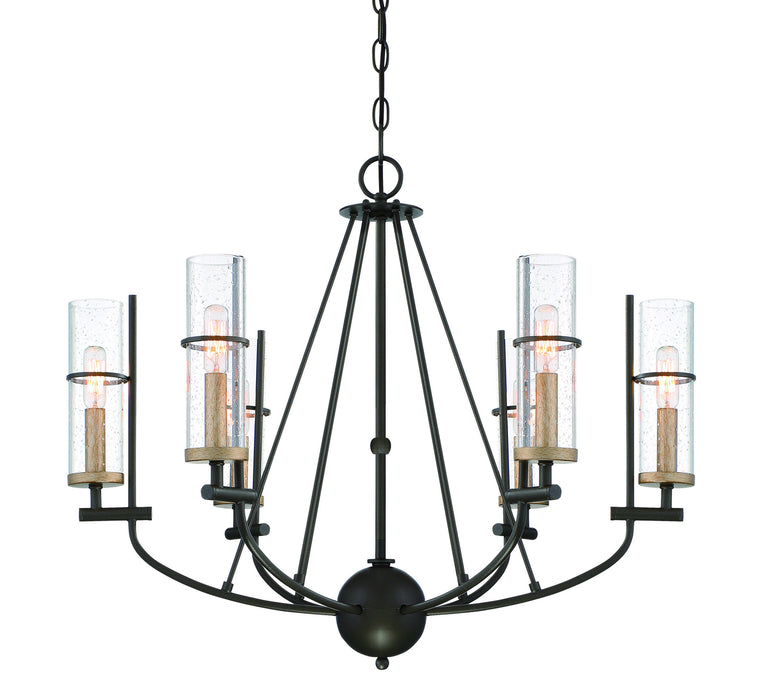 Minka-Lavery - 4087-107 - Six Light Chandelier - Sussex Court - Smoked Iron W/Aged Gold