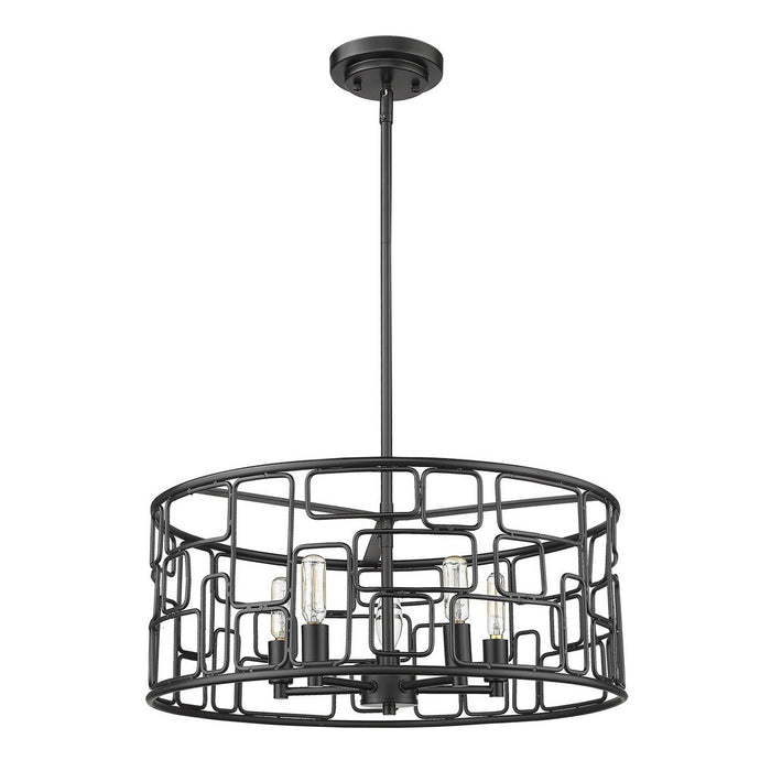 Acclaim Lighting - IN21132BK - Five Light Convertible Pendant - Amoret - Matte Black