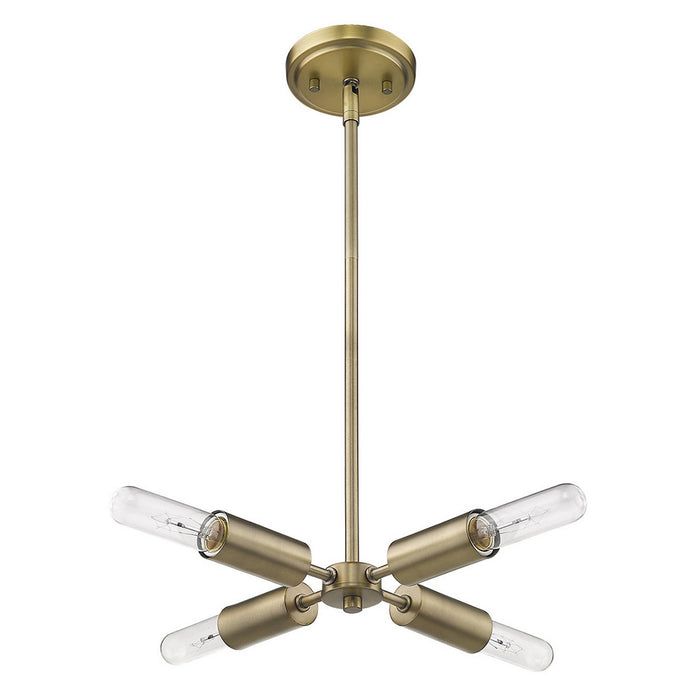 Acclaim Lighting - TP60022AB - Four Light Convertible Pendant - Perret - Aged Brass