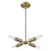 Acclaim Lighting - TP60022AB - Four Light Convertible Pendant - Perret - Aged Brass