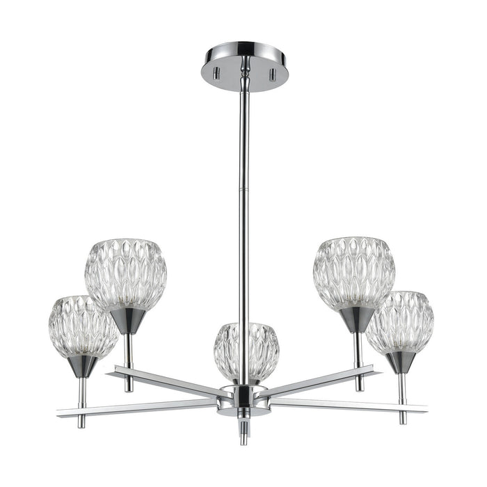 Five Light Chandelier from the Kersey collection in Polished Chrome finish