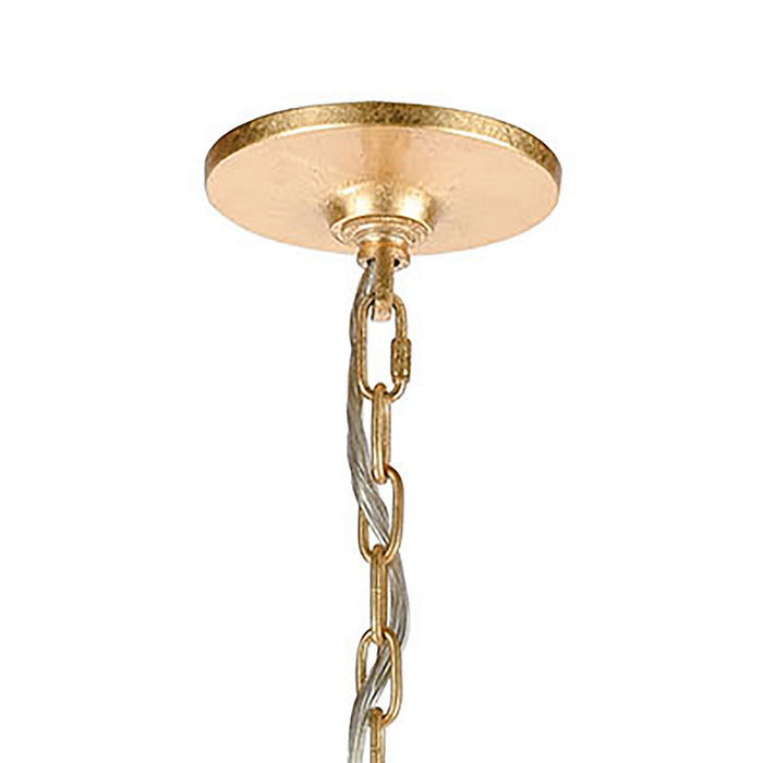 12 Light Chandelier from the La Rochelle collection in Parisian Gold Leaf finish