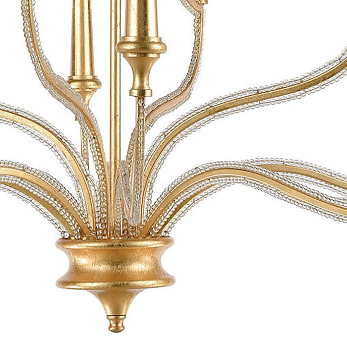 12 Light Chandelier from the La Rochelle collection in Parisian Gold Leaf finish