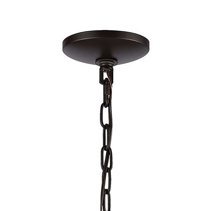Seven Light Chandelier from the Concentric collection in Oil Rubbed Bronze finish