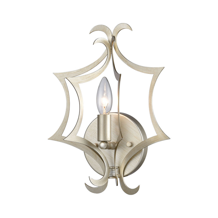 One Light Wall Sconce from the Delray collection in Aged Silver finish