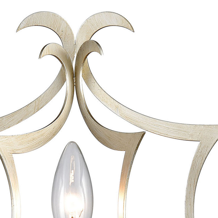 One Light Wall Sconce from the Delray collection in Aged Silver finish