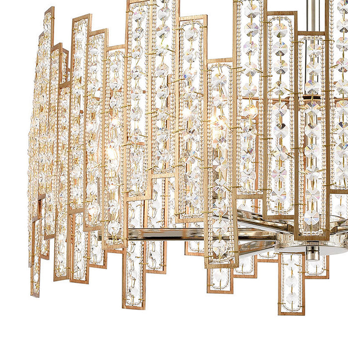 Six Light Chandelier from the Equilibrium collection in Polished Nickel finish