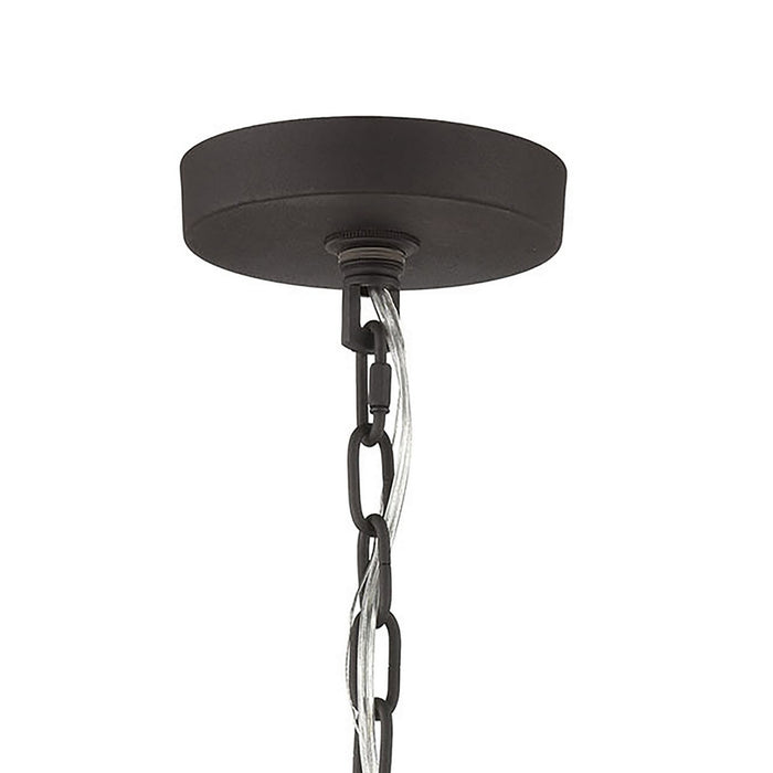 One Light Mini Pendant from the Salinger collection in Charcoal, Satin Nickel finish