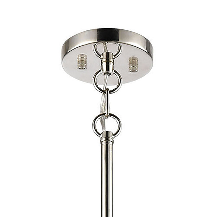Eight Light Chandelier from the Boudreaux collection in Polished Nickel finish
