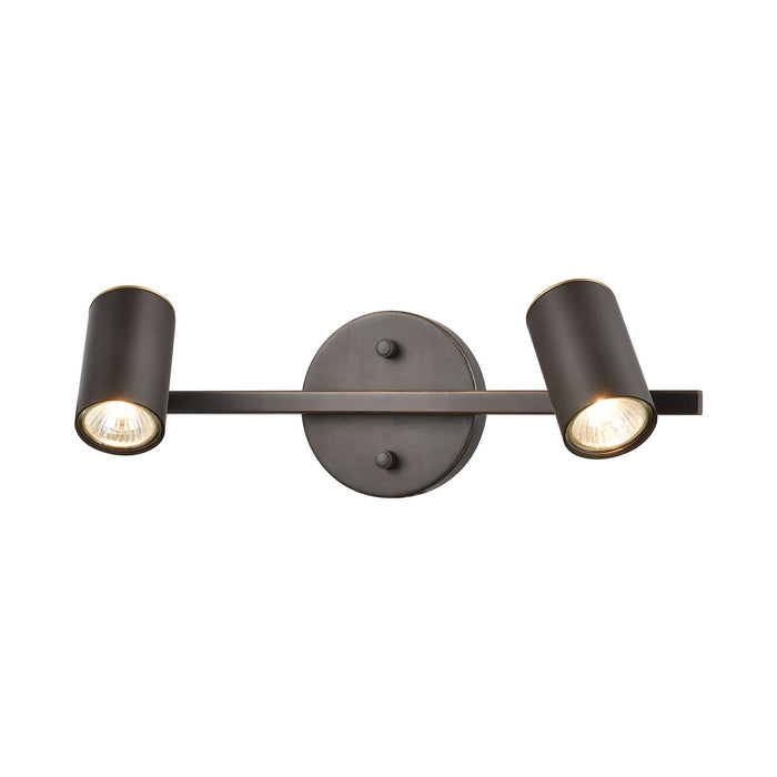 Two Light Vanity Lamp from the Kempton collection in Matte Black, Satin Brass, Satin Brass finish