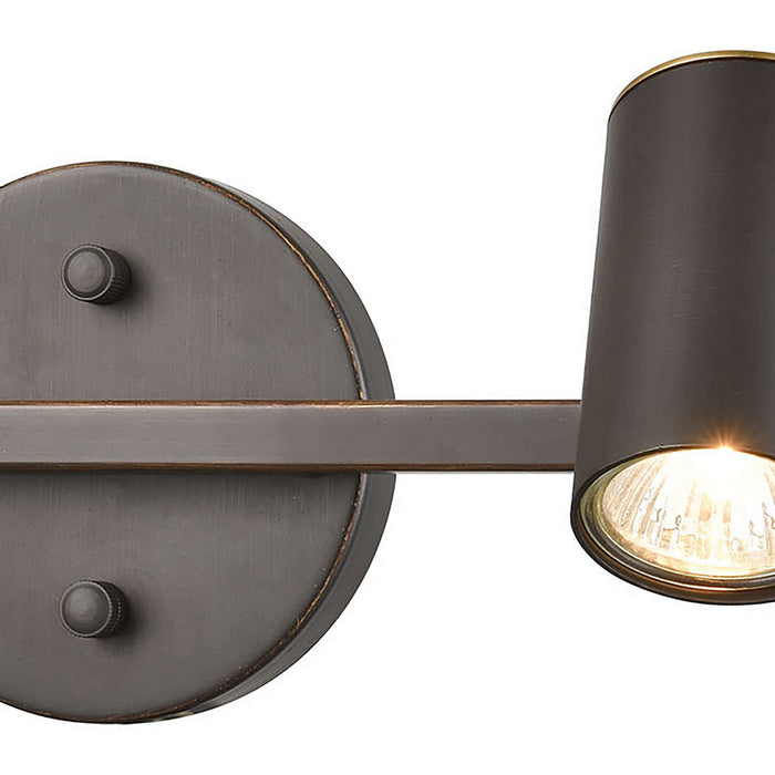 Two Light Vanity Lamp from the Kempton collection in Matte Black, Satin Brass, Satin Brass finish