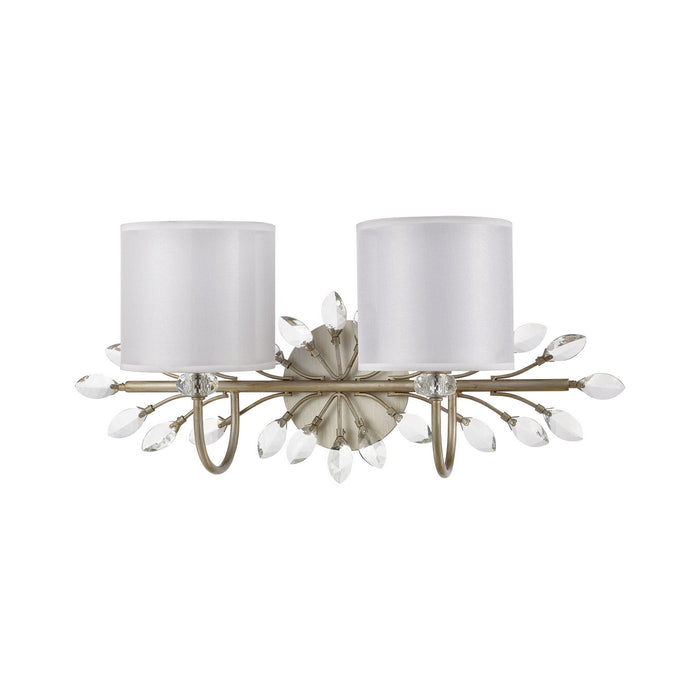 Two Light Vanity Lamp from the Asbury collection in Aged Silver finish