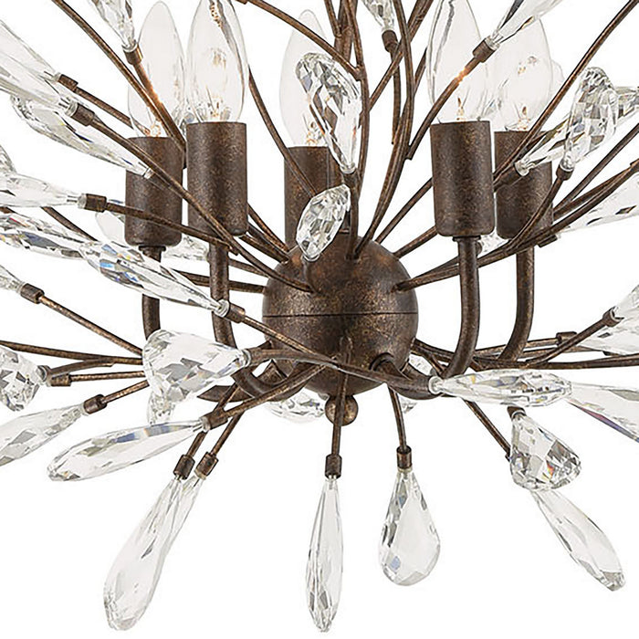 Five Light Chandelier from the Crislett collection in Sunglow Bronze finish