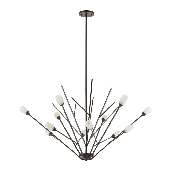 12 Light Chandelier from the Ocotillo collection in Oil Rubbed Bronze finish