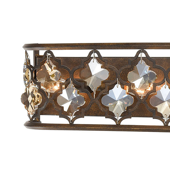 Six Light Vanity from the Armand collection in Weathered Bronze finish