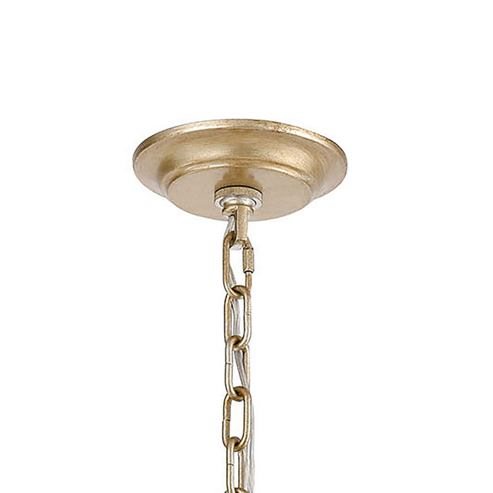 Six Light Chandelier from the Chandette collection in Aged Silver finish