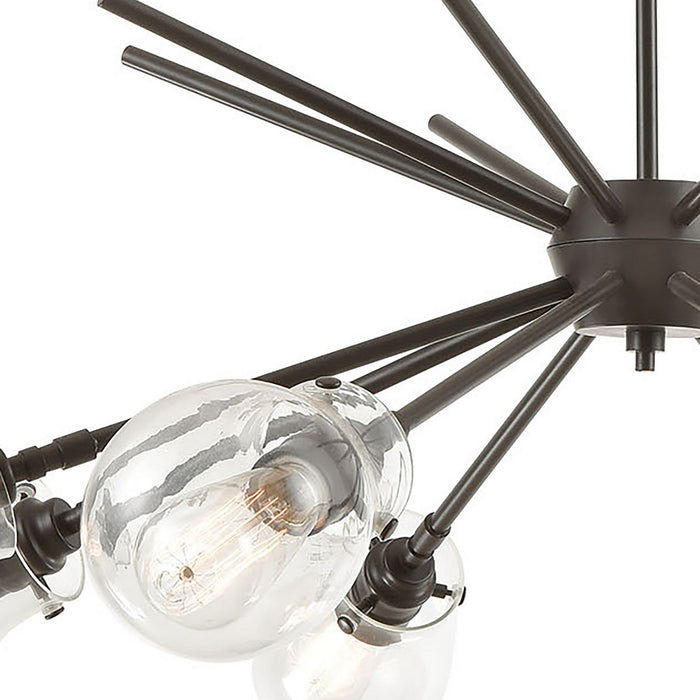 Eight Light Chandelier from the Jaelyn collection in Oil Rubbed Bronze finish