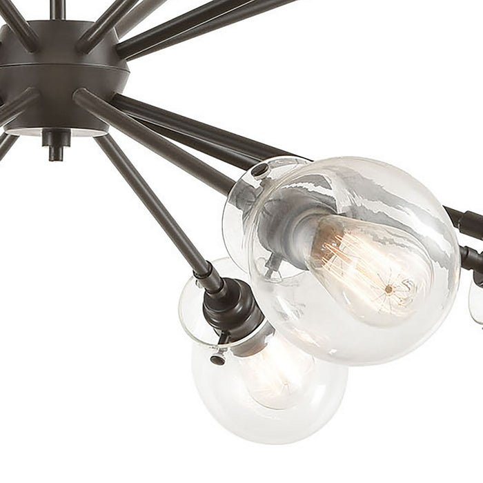 Eight Light Chandelier from the Jaelyn collection in Oil Rubbed Bronze finish
