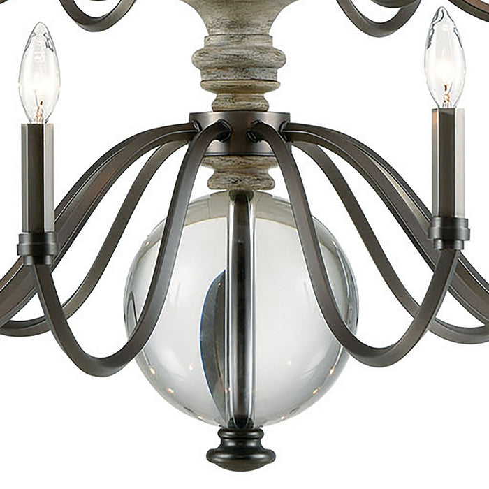 15 Light Chandelier from the Neo Classica collection in Satin Nickel finish
