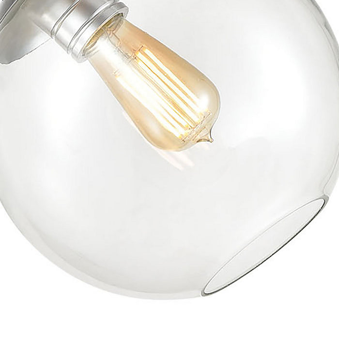 One Light Mini Pendant from the Collective collection in Polished Chrome finish