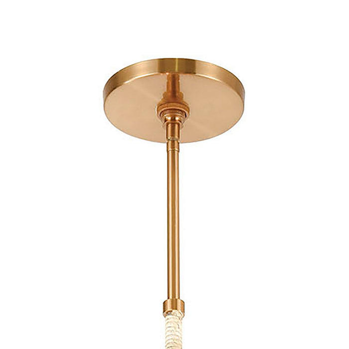Five Light Chandelier from the Abaca collection in Satin Brass finish