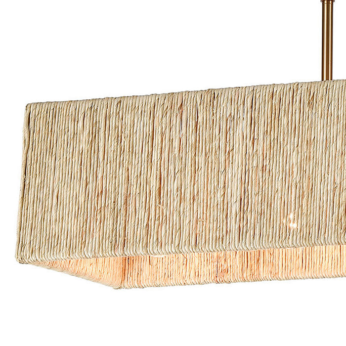Five Light Chandelier from the Abaca collection in Satin Brass finish