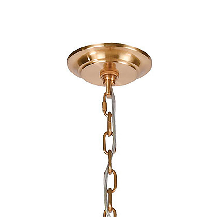 12 Light Chandelier from the Abaca collection in Satin Brass finish