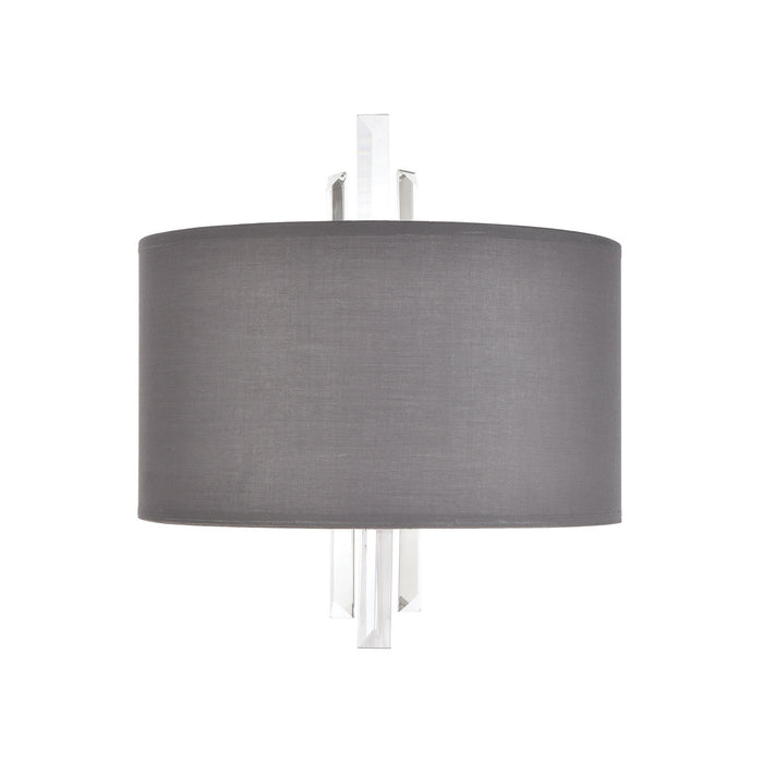 Two Light Wall Sconce from the Crystal Falls collection in Satin Nickel finish