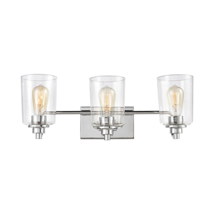 Three Light Vanity from the Robins collection in Polished Chrome finish