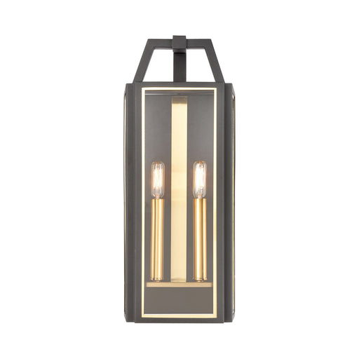 ELK Home - 46741/2 - Two Light Wall Sconce - Portico - Charcoal, Brushed Brass, Brushed Brass
