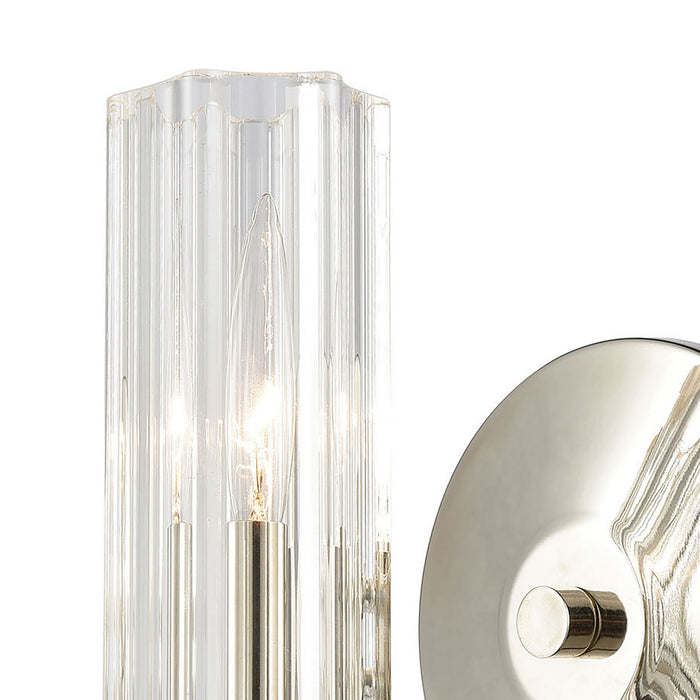 One Light Wall Sconce from the Aspire collection in Polished Nickel finish