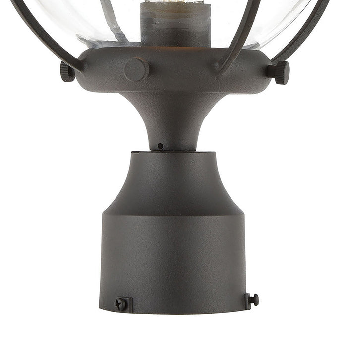 One Light Outdoor Post Lantern from the Girard collection in Charcoal finish