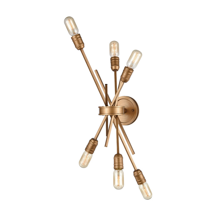 Six Light Wall Sconce from the Xenia collection in Matte Gold finish