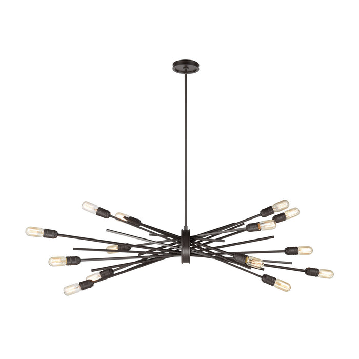 14 Light Chandelier from the Xenia collection in Oil Rubbed Bronze finish