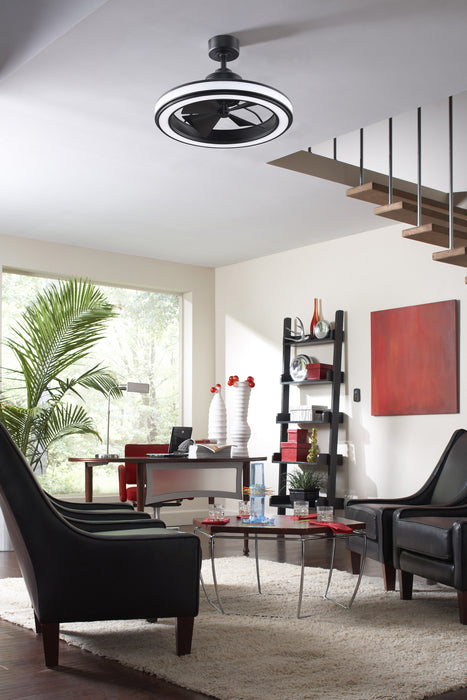 16``Ceiling Fan from the Gleam collection in Black finish