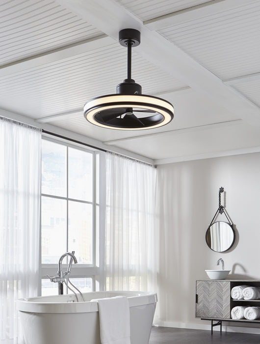 16``Ceiling Fan from the Gleam collection in Black finish
