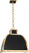 Robert Abbey - 1444 - Three Light Pendant - Ranger - Matte Black Painted w/ Modern Brass