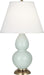 Robert Abbey - 1786X - One Light Accent Lamp - Small Double Gourd - Celadon Glazed Ceramic w/ Antique Natural Brassed