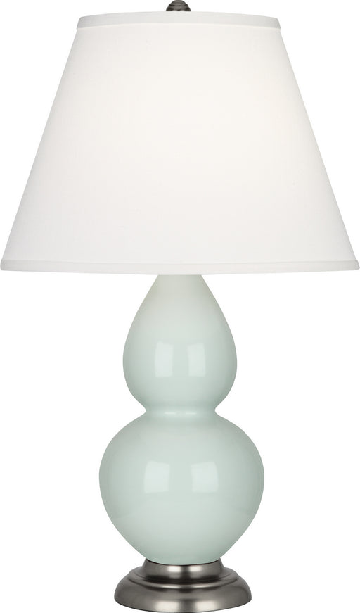 Robert Abbey - 1788X - One Light Accent Lamp - Small Double Gourd - Celadon Glazed Ceramic w/ Antique Silvered