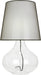 Robert Abbey - 459B - One Light Table Lamp - June - Clear Glass Body w/ Black Fabric Wrapped Cord