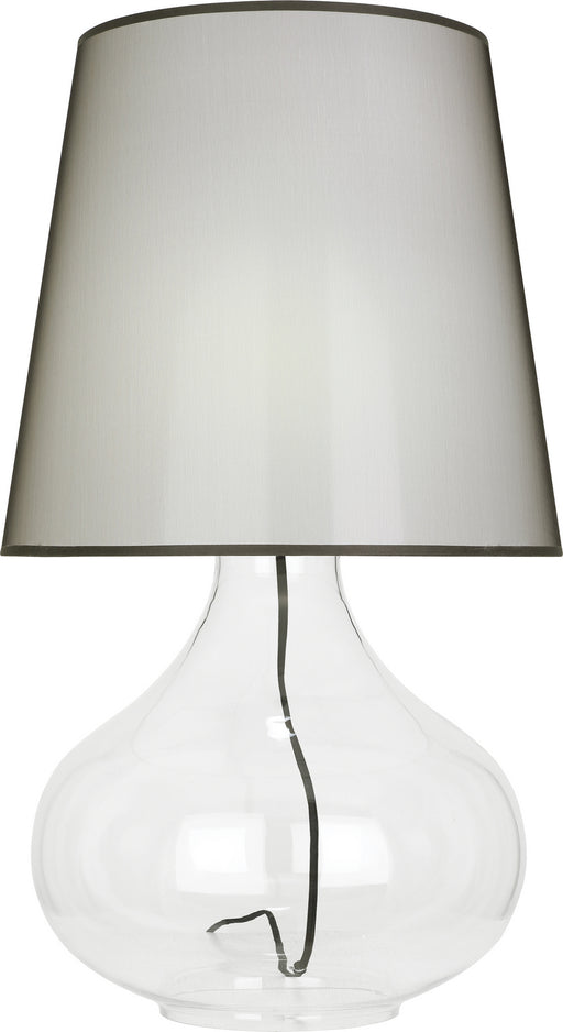Robert Abbey - 459B - One Light Table Lamp - June - Clear Glass Body w/ Black Fabric Wrapped Cord