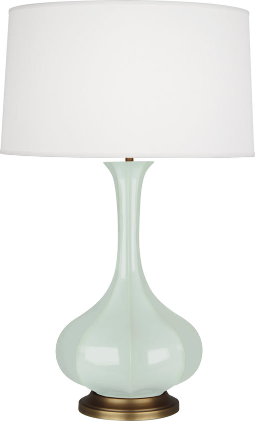 Robert Abbey - CL994 - One Light Table Lamp - Pike - Celadon Glazed Ceramic w/ Aged Brass