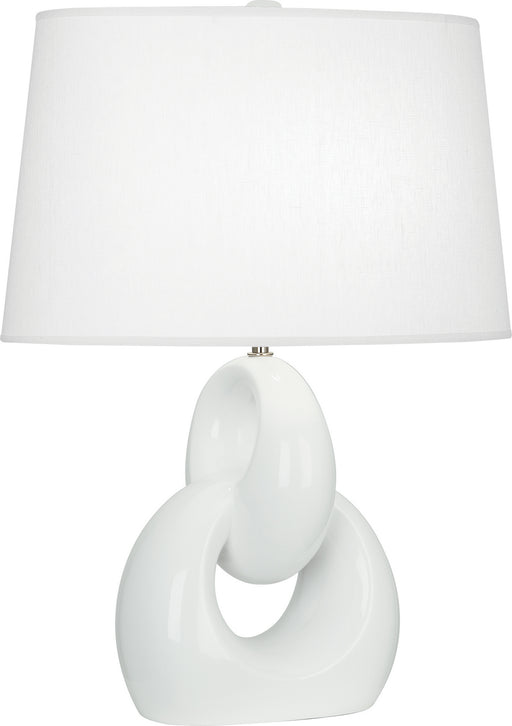 Robert Abbey - LY981 - One Light Table Lamp - Fusion - Lily Glazed Ceramic w/ Polished Nickel