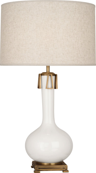 Robert Abbey - LY992 - One Light Table Lamp - Athena - Lily Glazed Ceramic w/ Aged Brass